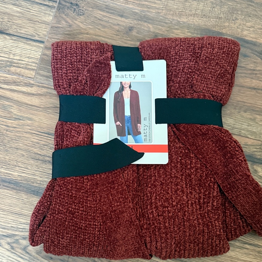 Matty M Women's Deep Red Cardigan